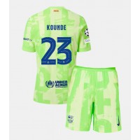 Barcelona Jules Kounde #23 Tredje trøje Børn 2024-25 Kortærmet (+ Korte bukser)